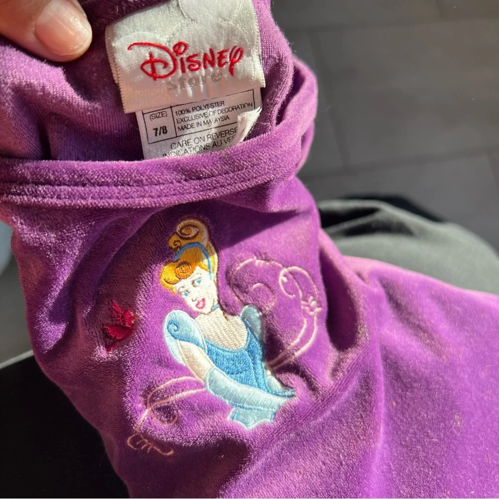Disney vintage y2k purple Princess Velvet Dress long sleeve size‎ 7/8